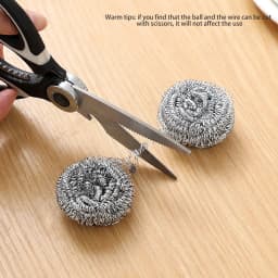 Heavy-Duty Steel Wool Scrubber - Pre-Soaped Metal Scouring Pads for Tough Cleaning on Dishes, Pots, Pans & Ovens - Thumbnail 4