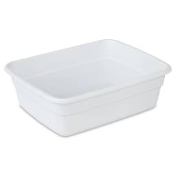 (2 pack) Sterilite 8 Qt. Dishpan, Multi-Purpose Plastic Wash Tub, Kitchen, Sink, White - Thumbnail 2