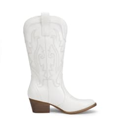 DREAM PAIRS Botas Vaqueras Occidentales para Mujer Punta Cuadrada Bordadas Botines a Media Pantorrilla - Thumbnail 2