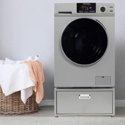Equator 1.6cf 110V Vented/Ventless Sani Combo Washer Dryer Pet Cycle + Pedestal Silver - Thumbnail 1