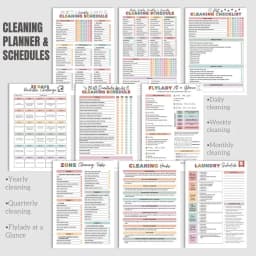 Cleaning Planner & Schedule Checklist Organizer – Daily, Weekly, Monthly & Annual Chore Chart Notebook, Durable Household Management Journal for Home - Thumbnail 6