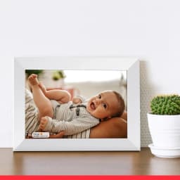 onn 10” Wi-Fi Digital Picture Frame | Send Photos & Videos Instantly via the Free Frameo App, 100147212, White - Thumbnail 3