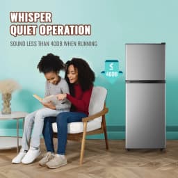 WANAI 4.5 Cu.ft Large Size Mini Fridge with Adjustable Thermostat, Compact Refrigerator Silver, New - Thumbnail 9