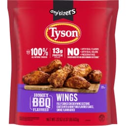 Tyson Any'tizers Honey BBQ Flavored Bone In Chicken Wings, 22 oz (Frozen, Fully Cooked) - Thumbnail 12