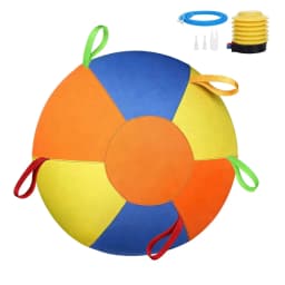 Calming Jumbo Ball for Dogs | Herding Ball with Tabs | Durable Tear-resistant Inflatable Big Balls | Heavy-Duty Herding Balls with Straps for Dog - Thumbnail 2
