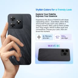 Blackview WAVE 8 Unlocked Smartphone - 5000mAh Battery,24GB+256GB/2TB,4G Octa-Core Cell Phone,13MP Camera,6.56" 90Hz HD+ Display,GPS/OTG,Fingerprint/Face ID Mobile Phones,Black - Thumbnail 8