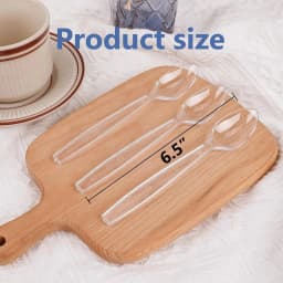 100 Count Plastic Spoons,Heavy Plastic Silverware,Premium Disposable Spoons, BPA-Free, Heat Resistant, Suitable for Parties, Events and Everyday Use - Thumbnail 2
