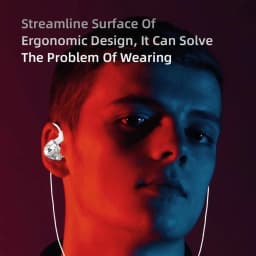 RHEA- 2 Wired Gaming Earbuds, Ak3File In-Ear Monitors With Deep Bass Sound - White - Thumbnail 6