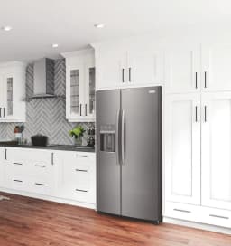FRIGIDAIRE GRSC2352AD SIDE BY SIDE FREESTANDING REFRIGERATOR Black Stainless Steel - Thumbnail 2