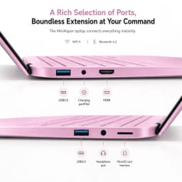 MiniHyper 15.6" Pink Laptop, Intel N5100, 8GB RAM, 512GB SSD, FHD IPS Display, Windows 11 Pro, Backlit Keyboard - Thumbnail 14