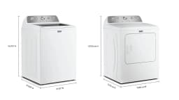 Maytag White Top Load High Efficiency 4.8 Cu. Ft. Washer/7.0 Cu. Ft. Electric Dryer Laundry Pair - Thumbnail 2