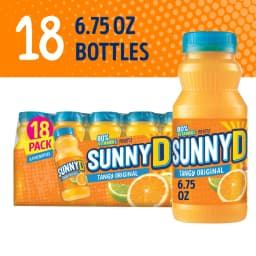 (3 pack) SUNNYD Tangy Original Shelf Stable Orange Juice Drink, 18 Count, 6.75 fl oz Bottles - Thumbnail 2