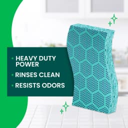 Scotch-Brite Stay Fresh Sponges, Heavy Duty, Odor Free Guarantee, Antibacterial, 3 Scrubbers - Thumbnail 3