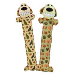 Multipet Fall Pattern 12” Smiling Dog 2pc Dog Toy Value Pack - Thumbnail 1