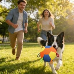 Calming Jumbo Ball for Dogs | Herding Ball with Tabs | Durable Tear-resistant Inflatable Big Balls | Heavy-Duty Herding Balls with Straps for Dog - Thumbnail 4