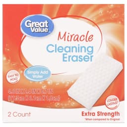Great Value Extra Strength Melamine Cleaning Eraser, 2 Count - Thumbnail 1