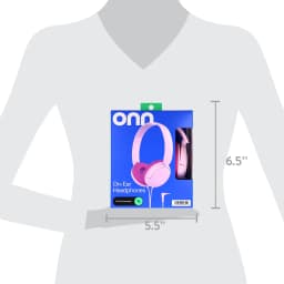 onn On-Ear Headphones with 3.5 mm Connector, Pink - Thumbnail 5