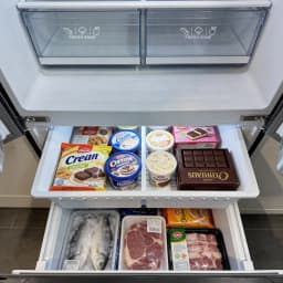 iceBlue 30" Black Stainless Steel French Door Refrigerator, Top Fridge and Drawer Freezer, 17.7 Cu. Ft - Thumbnail 12