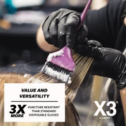 X3 Black Disposable Nitrile Gloves, Size XX-Large, 1000 Count, Light-Duty - Thumbnail 3