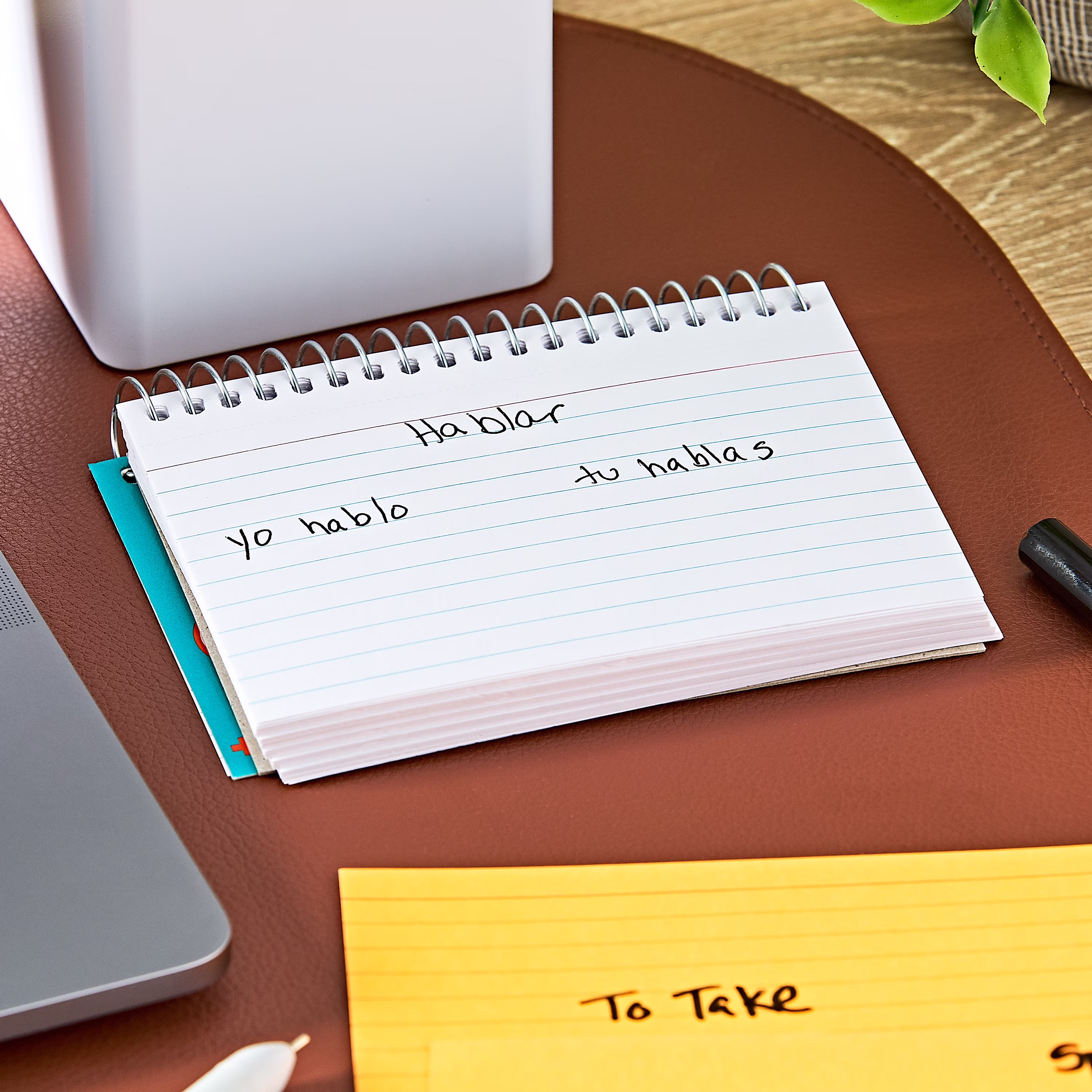 Pen+Gear Spiral Ruled Index Cards, 3" x 5", White, 50 Count - Thumbnail 2