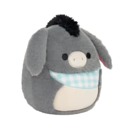 Squishmallows FuzzAMallow Official 8 inch Jason the Grey Donkey With Plaid Bandana - Child's Ultra Soft Plush Toy - Thumbnail 6