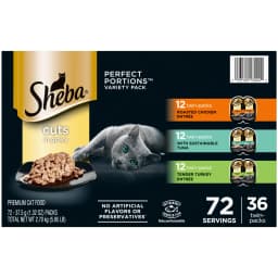 Sheba Perfect Portions Variety Pack Cuts In Gravy Cat Food, 2.6 Oz Twin-Pack Trays (36 Count) - Thumbnail 2
