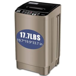 Portable Washing Machine 17.7 lbs Full Automatic Washer and dryer Machine with 10 Programs & 8 Water Levels Lavadora for Apartment,Bathroom,RV, Gold - Thumbnail 1