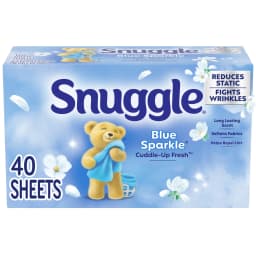 Snuggle Blue Sparkle Cuddle Up Fresh Dryer Sheets, 40 Count - Thumbnail 1