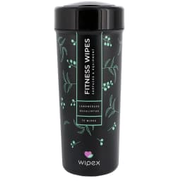 Wipex Gym Wipes – Home Workout & Yoga Mat Cleaner, Lemongrass & Eucalyptus Scent, 75 Count - Thumbnail 1