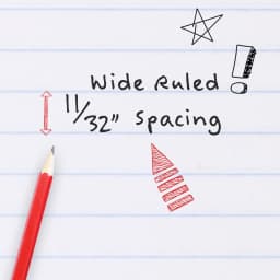 Mead 1 Subject Wide Ruled Notebook, 8" x 10.5", Black, Poly, Spiral, 100 Sheets - Thumbnail 6