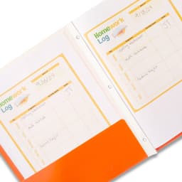 Pen+Gear Letter Size 3-Prong Paper Folder, 9.5" x 11.5", Orange - Thumbnail 4