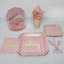 (6 pack) Disposable Cutlery Set, Light Pink, 24 pieces, by Way To Celebrate - Thumbnail 5