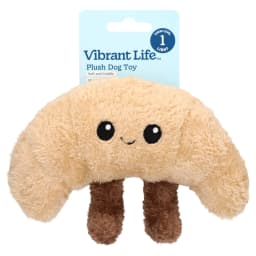 Vibrant Life Brown Croissant Plush Dog Toy with Squeaker, Chew Level 1 - Thumbnail 7