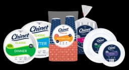 Chinet Classic® Premium Disposable Paper Platters 12 ⅝ x 10", White, 30 Count - Thumbnail 4