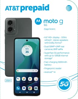 AT&T moto g 5G 2024,128GB, Sage Green - Prepaid Smartphone - Thumbnail 20