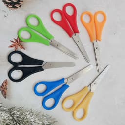 Zmeidao Scissors Bulk, Safety Blunt Tip Scissors, Non-Toxic Craft Scissors for Cutting Paper Craft Art Supplies, Color Random - Thumbnail 2
