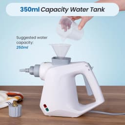 FVSA Handheld Steam Cleaner, 1000W Multi-Surface Cleaner with 9 Accessories, Compact Design, White - Thumbnail 4