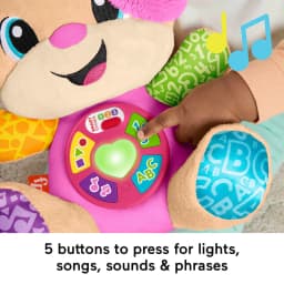 Fisher-Price Laugh & Learn Smart Stages Sis Pink Plush Musical Learning Toy for Baby & Toddler - Thumbnail 4