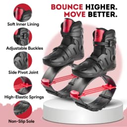 New Bounce Jumping Shoes for Adults, Red Kangaroo Jump Boots Up to 245 Lbs. (X-Large) - Thumbnail 3