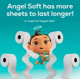 Angel Soft 2-Ply Toilet Paper, 9 Mega Rolls - Thumbnail 5