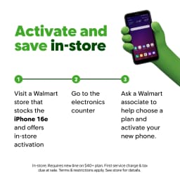 Cricket Wireless Apple iPhone 16e 8GB RAM (Prepaid), Midnight - Thumbnail 2
