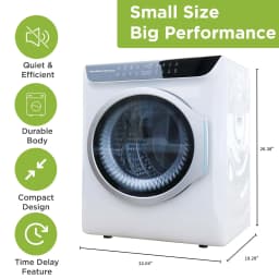 Hamilton Beach 13 lbs. Compact Tumble Dryer with Touchscreen Controls, 8 Drying Modes, Delay Start, Adjustable Heat Levels, Child Lock, Air-Vented - Thumbnail 5