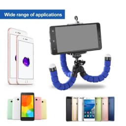 Flexible Phone Tripod Stand with 360° Ball Head, Non-Slip Legs, Universal Phone Mount, for Vlogging, Travel, Live Streaming, Black - Thumbnail 5