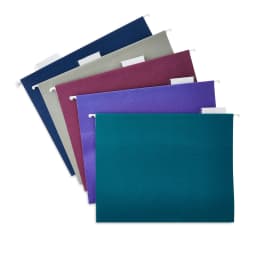 Pen+Gear Hanging File Folders, Letter Size, 1/5 Cut Tabs and Inserts, 25 Count, Assorted Jewel Tone - Thumbnail 3