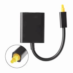 1 In 2 Out Dual Port Digital Toslink Optical Fiber Audio Splitter Adapter Cable - Thumbnail 2