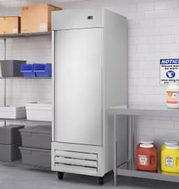 27 in. Commercial One Door Convertible Refrigerator/Freezer with 23 Cu. Ft. Capacity in Stainless Steel, ETL Listed (KM-RIC-1DSS) - Thumbnail 4