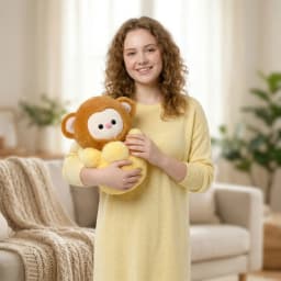 8 Inch Brown Banana Monkey Plushie Plush Doll Cute - Plush Toy, Graduation Gifts 2026, Stuffed Animal, Graduation Decor, Soft Plushies for Graduates - Thumbnail 2