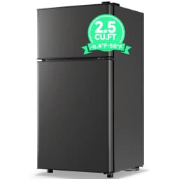 TACOOL 2.5Cu.ft Small Refrigerator Mini Fridge for Dorm with Drink Holder and Egg Tray, Dark Grey - Thumbnail 1
