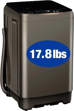 Kcpolre Portable Washing Machine, 17.8 lbs Full-Automatic Small Washing Machine for Apartment, 10 Wash Programs with Drain Hose Dorm Size Portable - Thumbnail 1