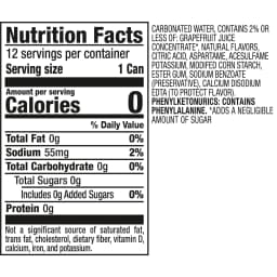 Squirt Zero Sugar Grapefruit Soda Pop, 12 fl oz, 12 Pack Cans - Thumbnail 12